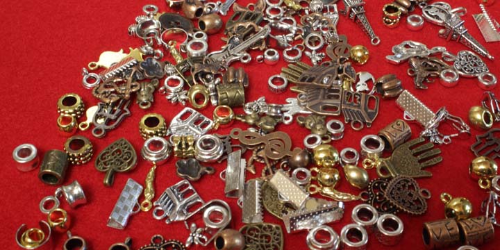 Półfabrykaty do wyrobu biżuterii - elementy metalowe